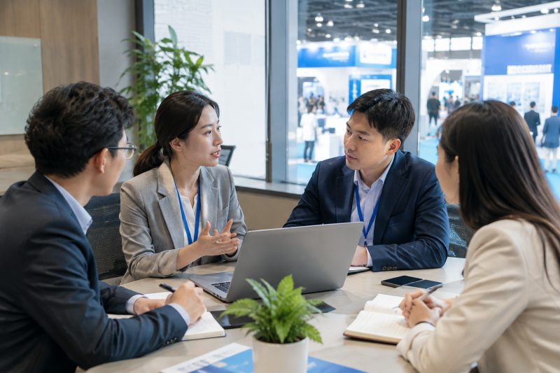 參展只是第一步，也是震澄商務可以提供協助的地方 說明圖
