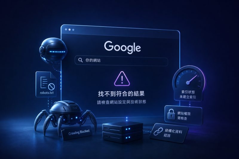 官網搜尋不到時的常見技術問題檢查