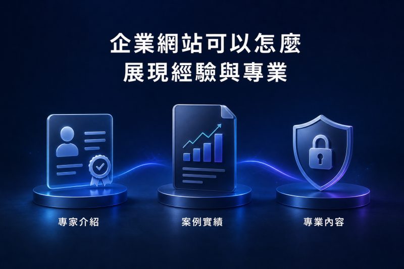 企業網站展現經驗與專業的內容做法