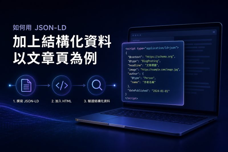 如何用 JSON-LD 加上結構化資料?以文章頁為例的操作步驟 說明圖